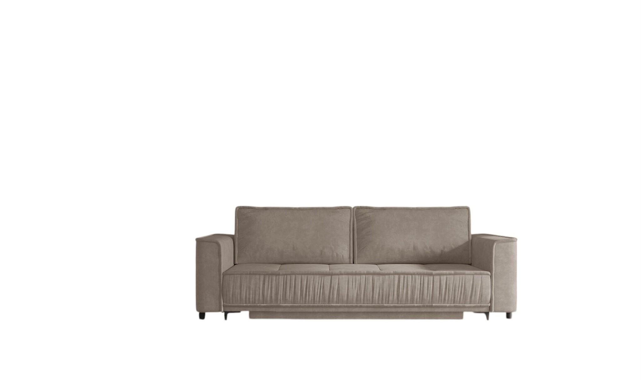 SCHLAFSOFA Juna - Beige, Holzwerkstoff/Textil (230/86/85cm) - Fun Möbel