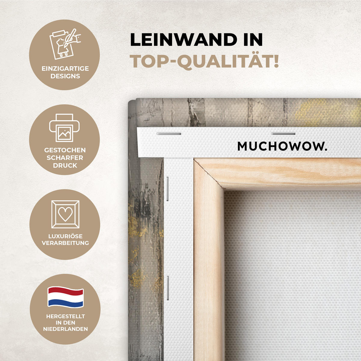 LEINWANDBILD Winter - Abstrakt - Schnee - Natur - Sonne 20x20 cm - Grau, Textil (20/20cm) - MuchoWow