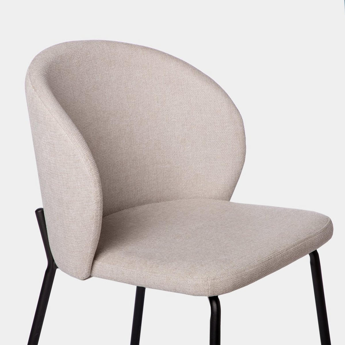 ESSZIMMERSTUHL Norah Beige 49 cm x 80 cm 4er-Set - Beige, Textil (49/80/56cm) - Klast Home