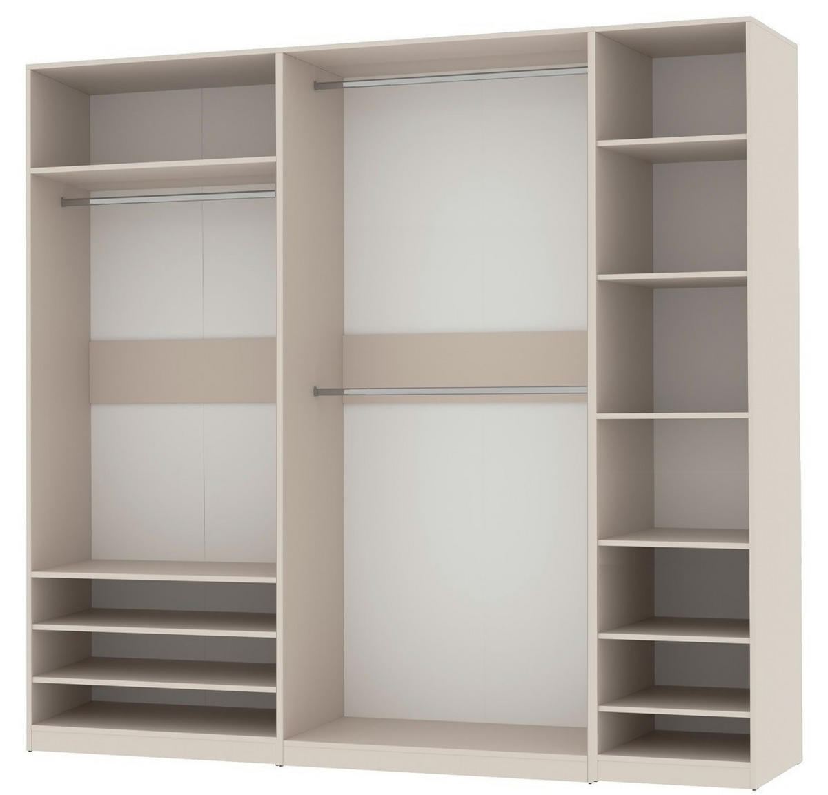 GARDEROBENSCHRANK OFFEN TRES M/C CASHMERE 230/206/51 cm - Kaschmir, Holzwerkstoff (230/206/51cm) - Marmex Möbel