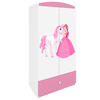 KINDERKLEIDERSCHRANK Prinzessin I - Hellrosa, Holzwerkstoff (90/175/52cm) - RAUMHIRSCH FURNITURE