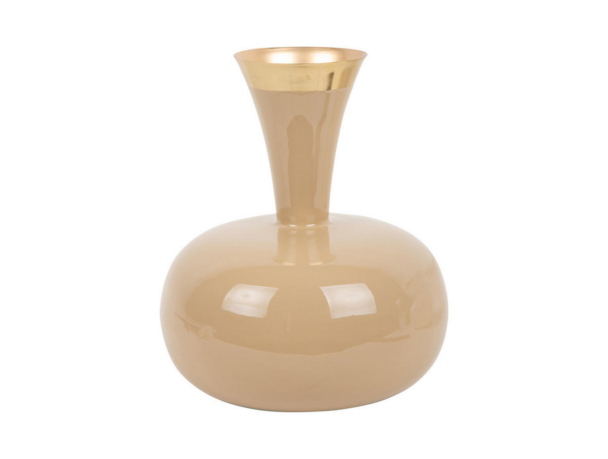 VASE Yara 25/25/29 cm - Braun, Metall (29cm) - Present Time
