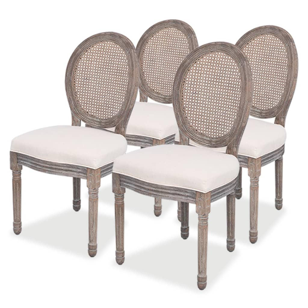 vidaXL Esszimmerstühle Creme 56x95.5x50 cm