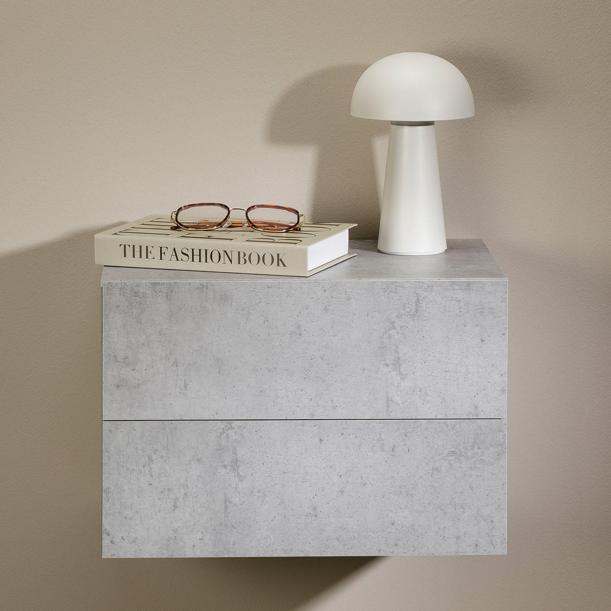 HÄNGENDER NACHTTISCH ANNI - Grau, Holzwerkstoff (42/29/30cm) - CARO-Möbel