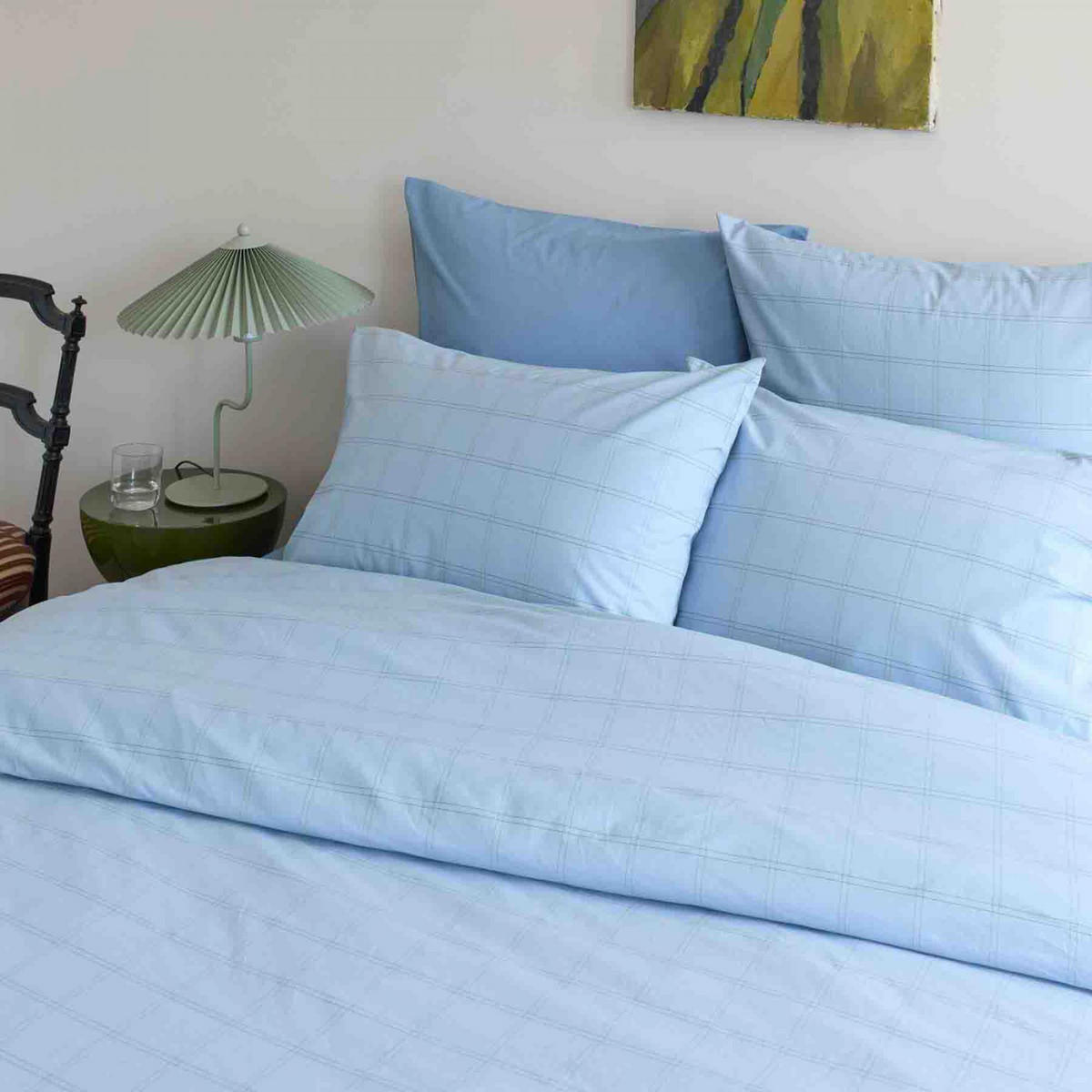 KISSENBEZUG Chloé himmelblau 65 x 65 cm - Blau, Textil (65/65cm)