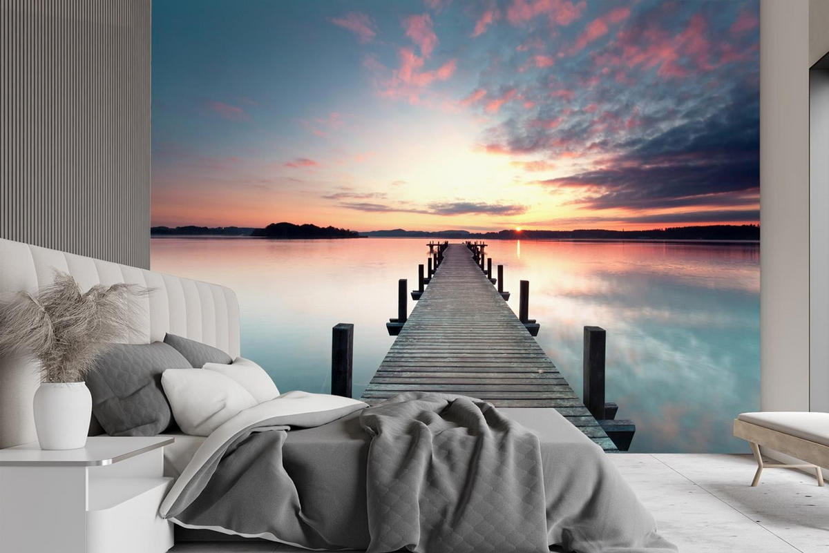 VLIESTAPETE Lila 350/245 cm - Lila, Papier (350/245cm) - KUNSTLOFT