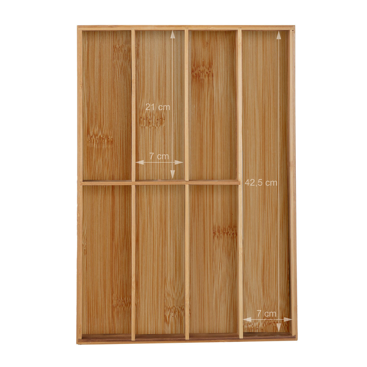 BESTECKKASTEN - Hellbraun, Holz/Holzwerkstoff (30.5/4.5/44.5cm) - Relaxdays