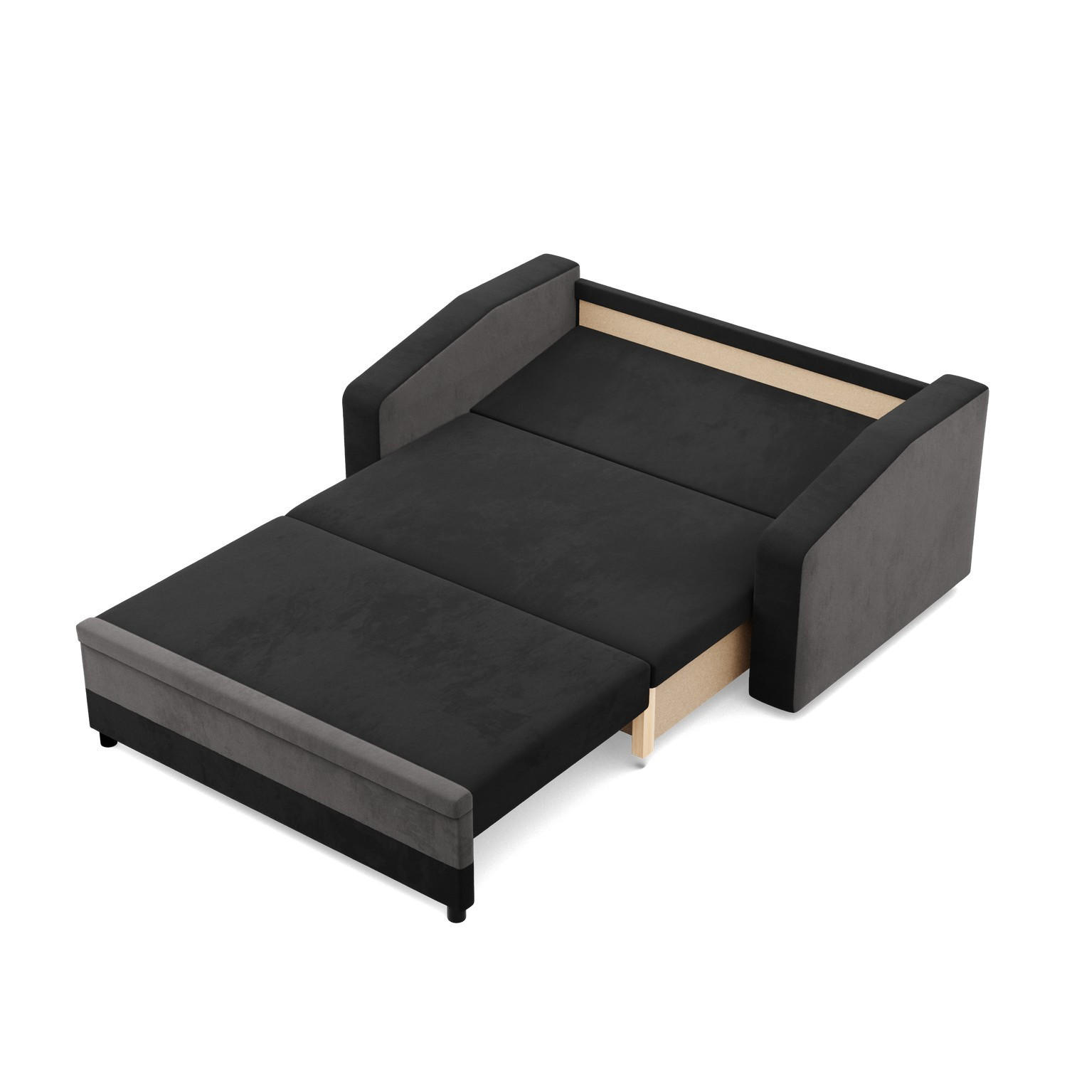 Thumbnail - Sofa, Schwarz, Grau, Textil, 2-Sitzer, 148x90x87 cm, Wohnzimmer, Sofas & Couches, Sofas, 2-Sitzer Sofas