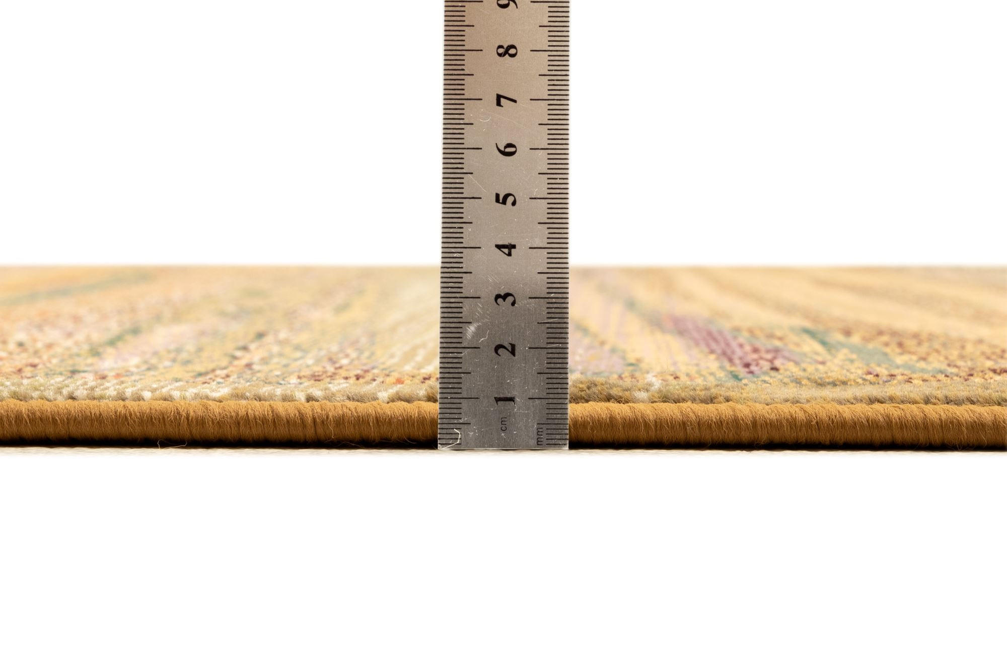 Thumbnail - Theko Webteppich, Beige, Textil, Gestreift, Rund, 155x155 cm, Oeko-Tex®, für Fußbodenheizung geeignet, Teppiche & Böden,...