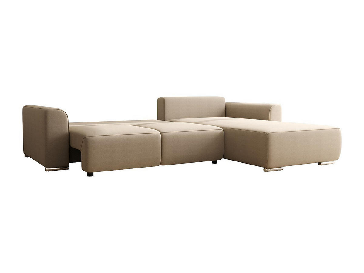 SCHLAFSOFA - 5 Personen-Sitzer - Stoff - Beige - - Beige, Textil (293/84/195cm) - Vente-Unique