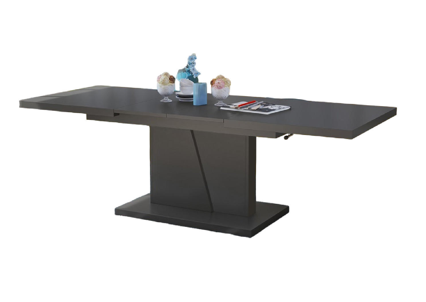 COUCHTISCH rechteckig Anthrazit matt ausziehbar höhenverstellbar - Anthrazit, Holzwerkstoff (70/120/60cm) - designimpex