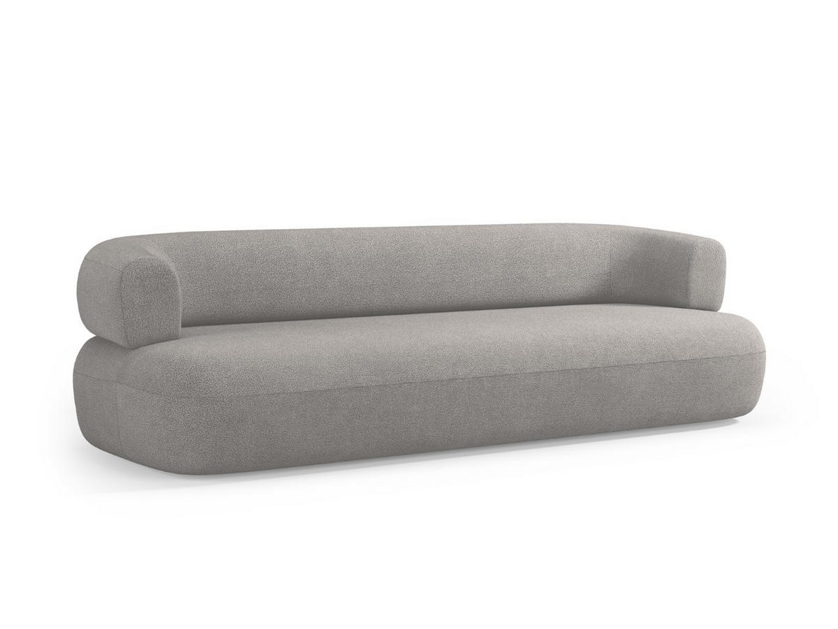 SOFA Jenny aus Boucle hellgrau 4 Sitzplätze - Hellgrau, Textil (90/73/226cm) - Micadoni