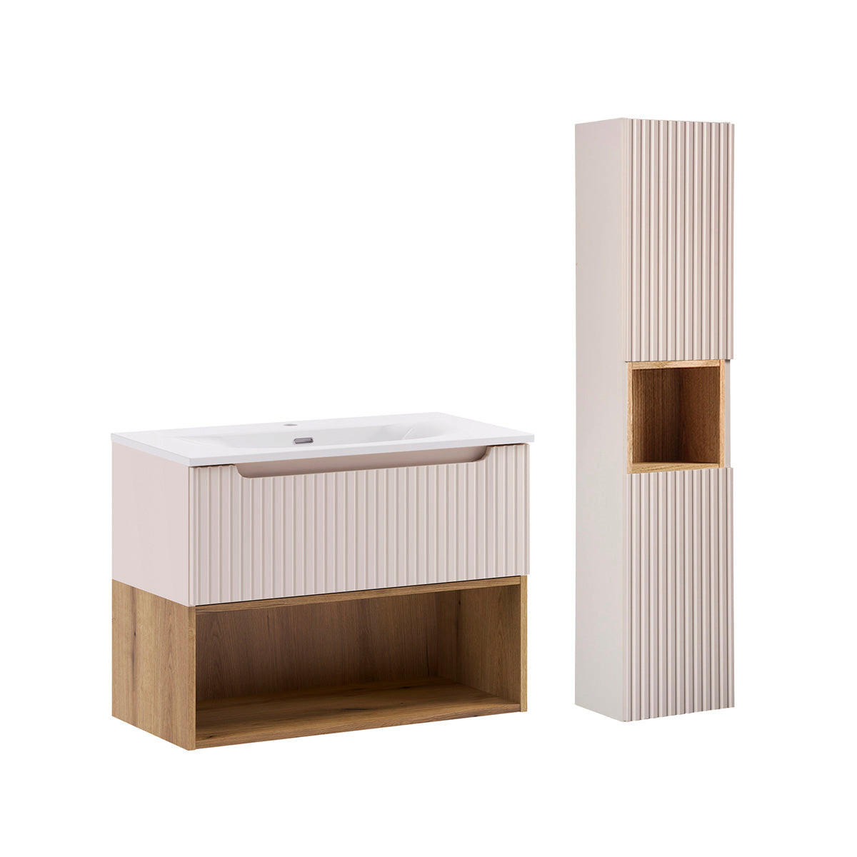 Petits-meubles KOUPELNOVÝ NÁBYTEK 81cm Riva 2er-Set Kašmír