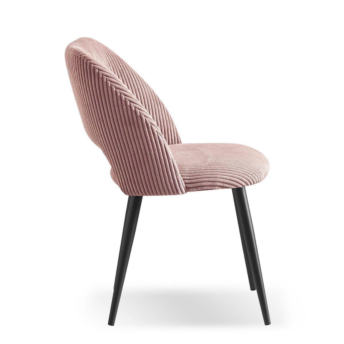 STUHL VICKY Rosa 2 Stück - Rosa, Textil/Metall (53/80/57cm) - B&D Home