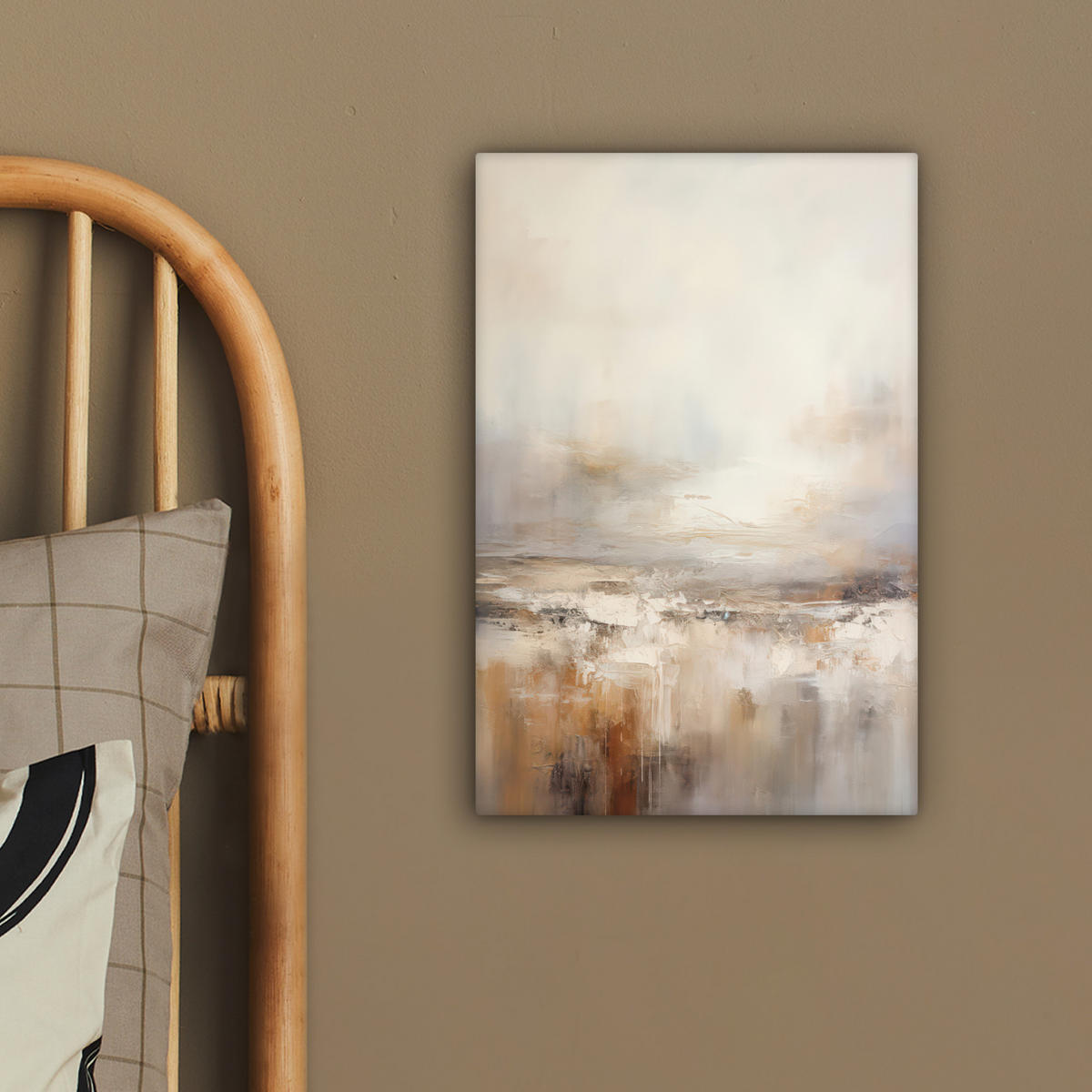 LEINWANDBILD - Kunst - Industriell - Grau - Braun - Abstrakt - 20x30 - Bilder - Sandfarben, Textil (20/30cm) - MuchoWow