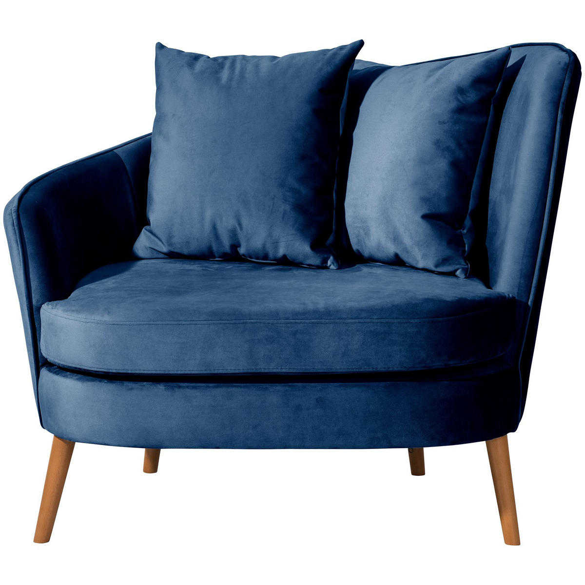 COCKTAILSESSEL Katrina Samtvelours dunkelblau - Dunkelblau, Kunststoff (83/88/106cm) - 58aufmkessel