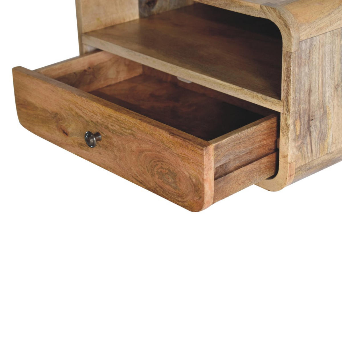 NACHTTISCH Levitate - Beige/Messingfarben, Holz/Metall (45/25/32cm) - Artisan Furniture