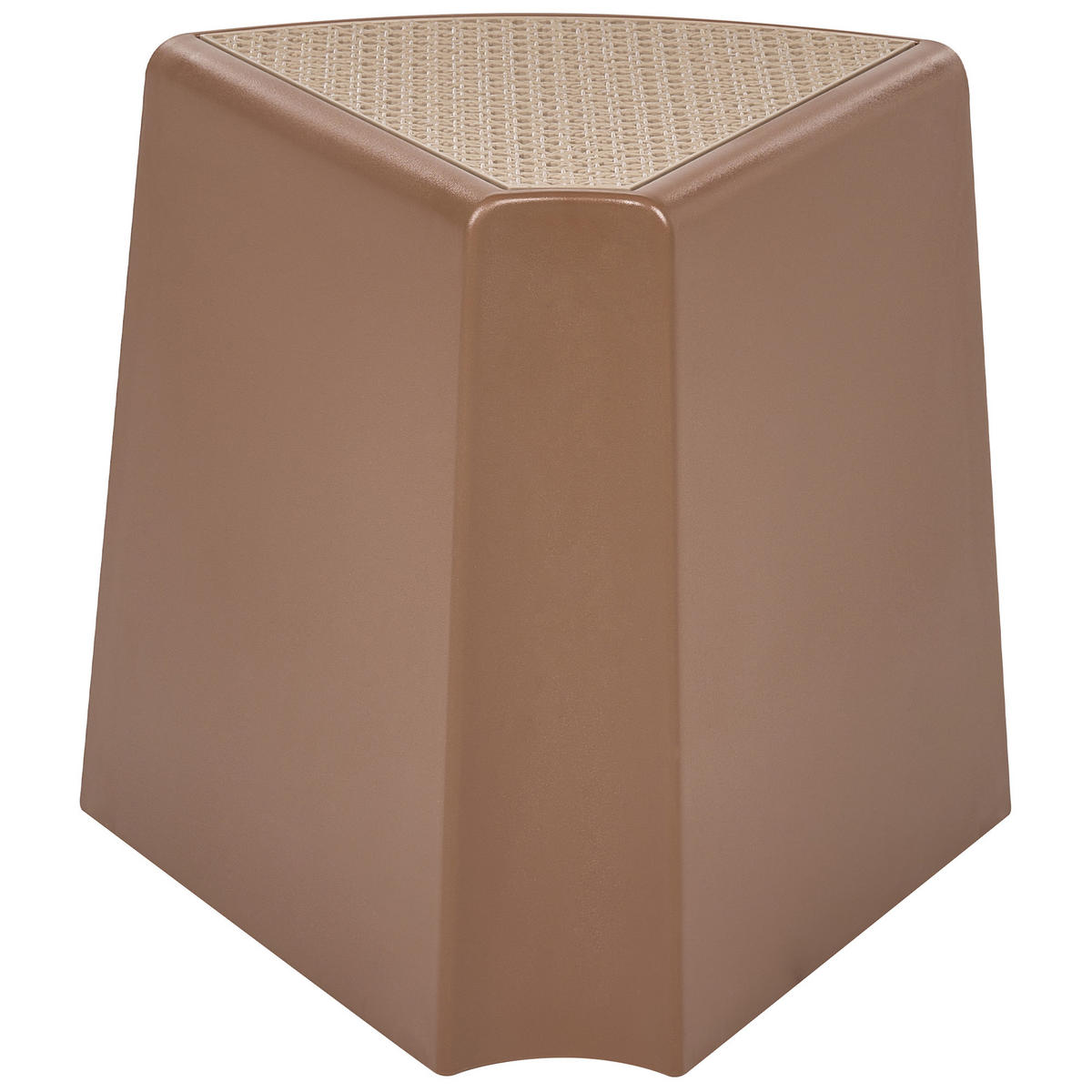 GARTENHOCKER 4er-Set Braun Evros - Braun, Kunststoff (43/45/35cm) - Beliani