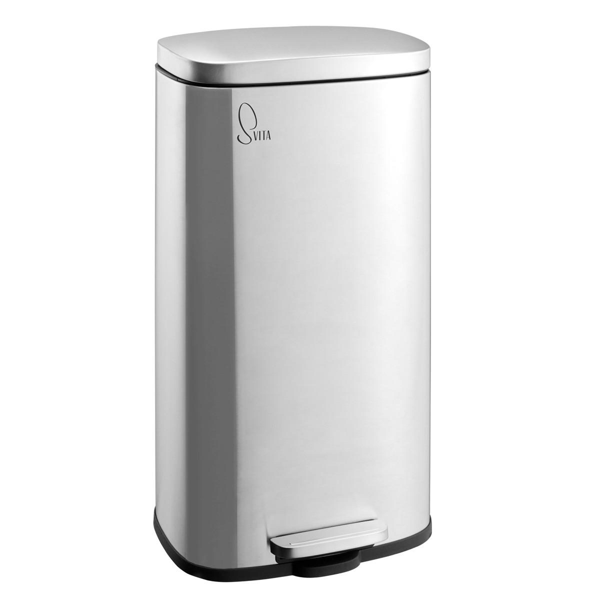 MÜLLEIMER TQ30 - Silberfarben, Metall (35/63/25cm) - SVITA