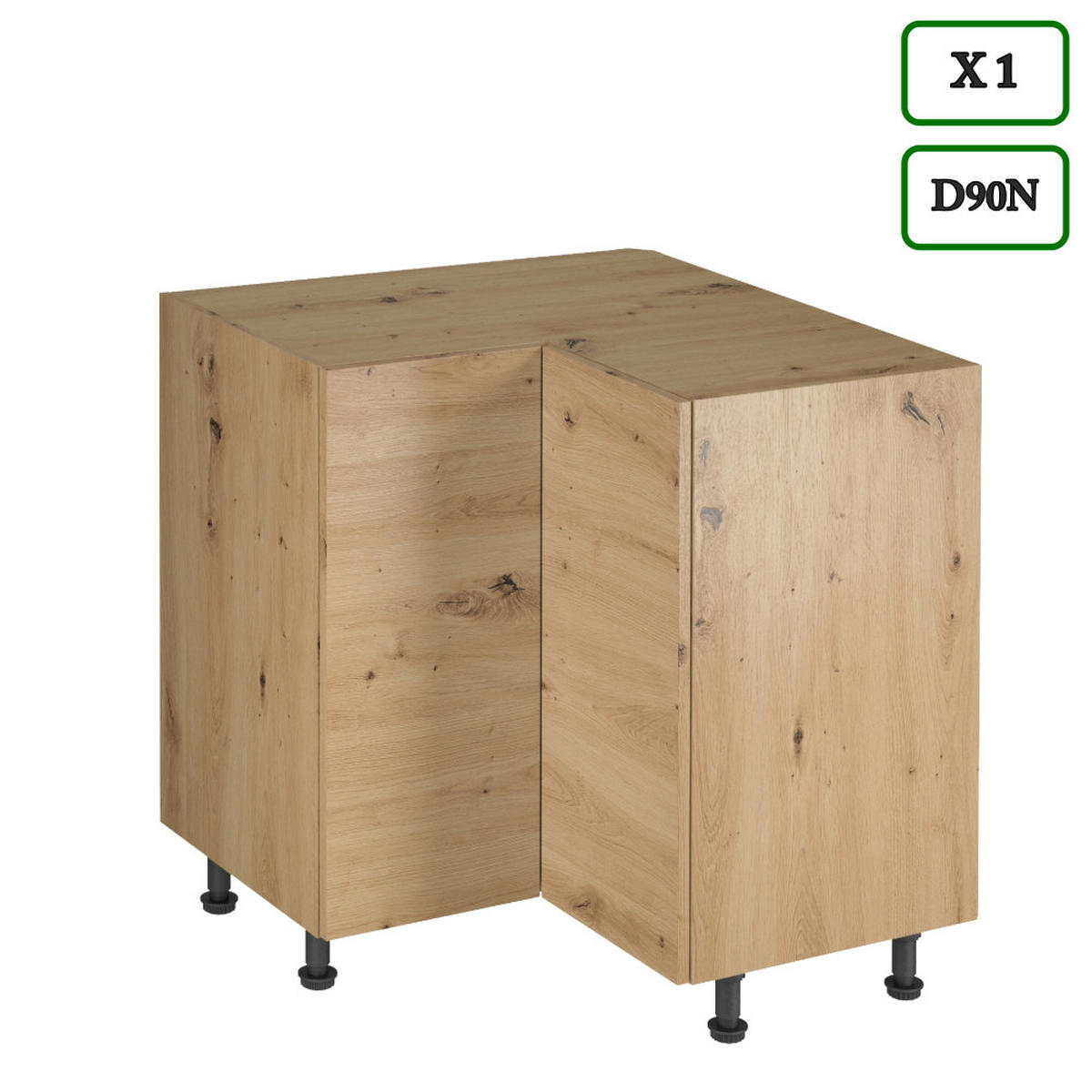 WINKELKÜCHE 330 cm - Langen K100-M330 - in Artisan Eiche - Eiche Artisan, Holz (330/212/210cm)