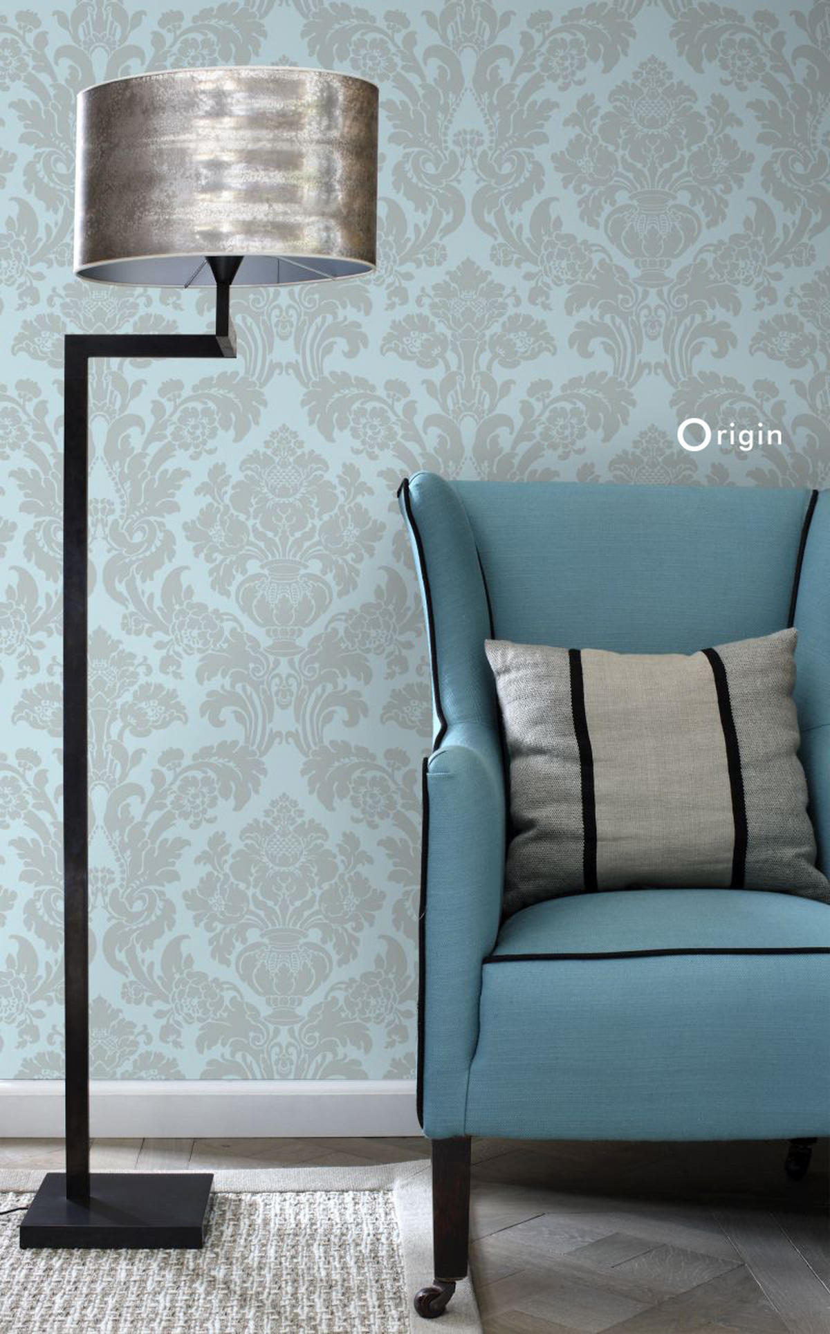 TAPETE Ornamente 53 cm x 10.05 m - Türkis, Papier (53/1000cm) - Origin Wallcoverings
