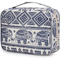KULTURTASCHE mit Haken Elefantendesign Wasserdicht - Multicolor, Textil (5/1/5cm)