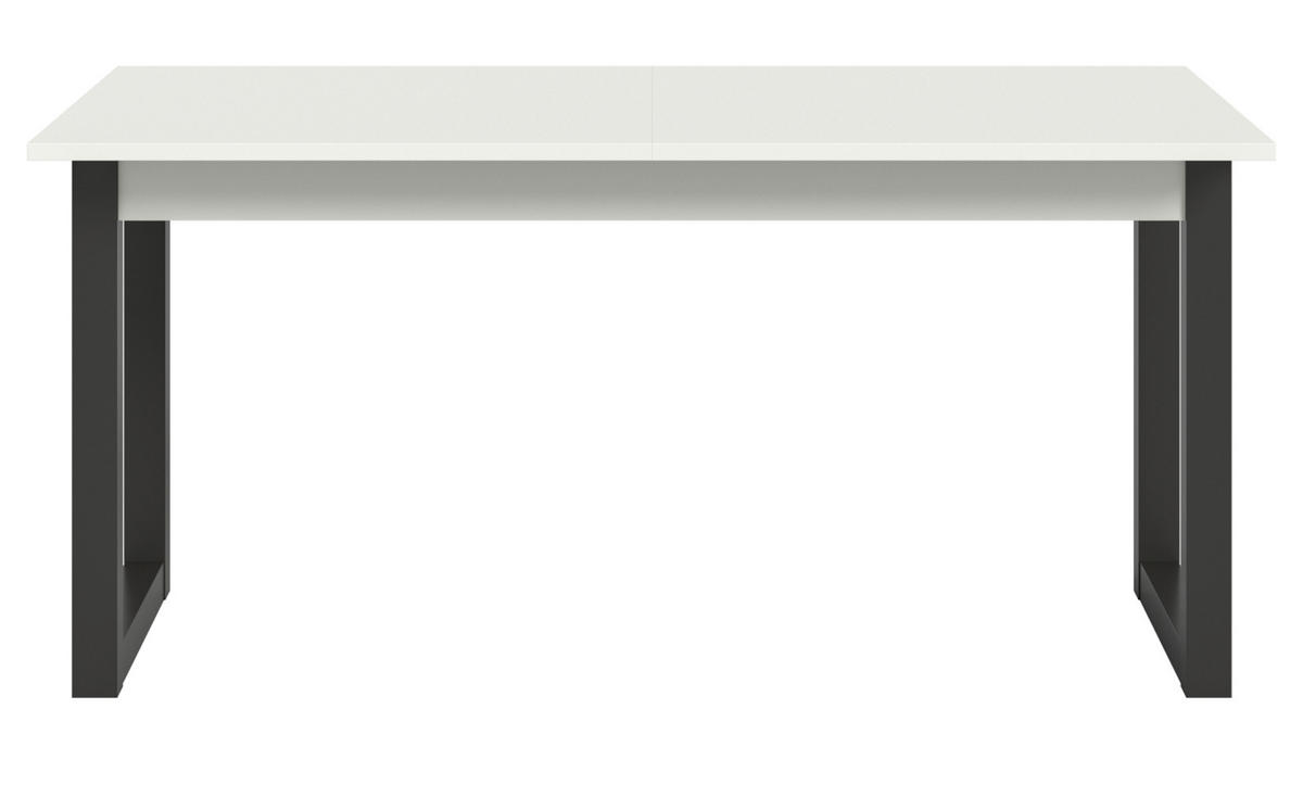 ESSTISCH weiß, grau 150 - 190 cm, Küchentisch ausziehbar - Dunkelgrau/Weiß, Holzwerkstoff/Metall (150/90/76cm) - Inn.Furn