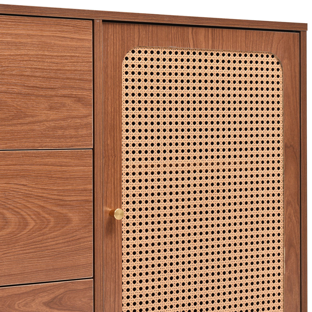 KOMMODE, 2 Türen & 3 Schubladen, höhenverstellbarer Einlegeboden, 150x40x90 cm, Nussbaumfarben - Nussbaumfarben, Holzwerkstoff (40/90/150cm) - Modfu