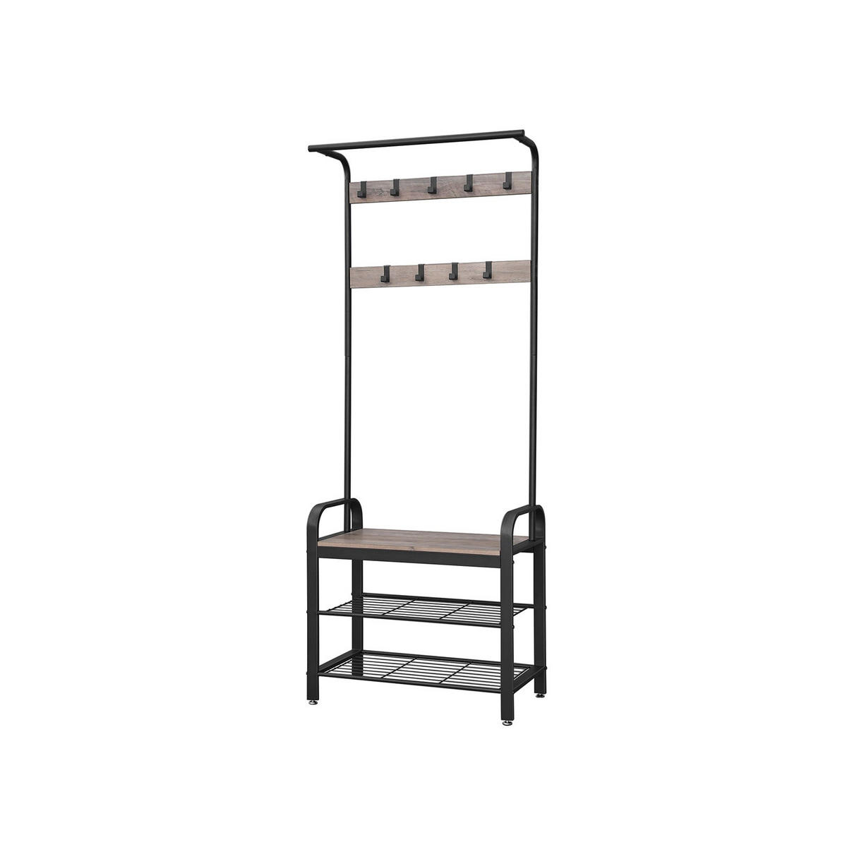 GARDEROBENSTÄNDER - Schwarz Hochglanz, Holzwerkstoff (33.7/183/72cm) - Hansiro