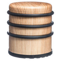 TÜRSTOPPER Nature im Holzlook, Gummiert, Metall, Kunststoff - Beige, Metall (7/7cm) - 5five Simply Smart