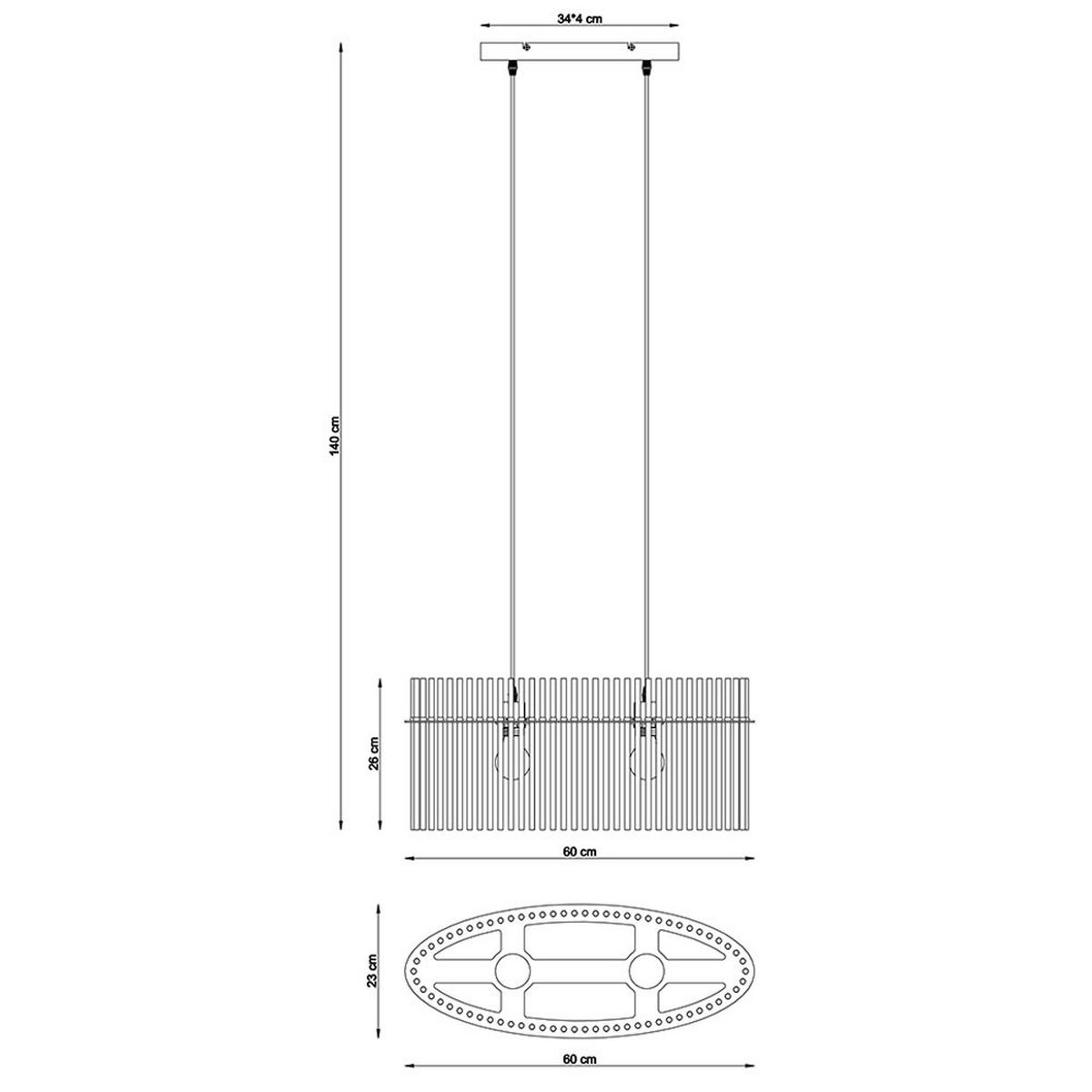 HÄNGELEUCHTE GORLEY Glasstäbe Opal Gold - Goldfarben, Glas (60/23/140cm) - Globo Lighting