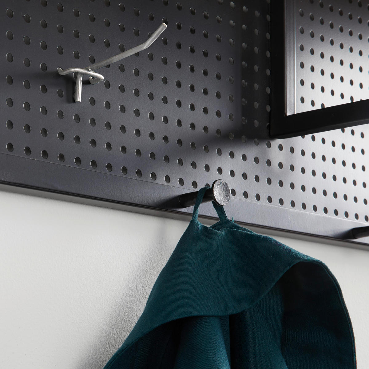 GARDEROBE Lorenzo ca. 90 / 37 cm Metall/Kiefer - Schwarz, Holz (90/37/25cm)