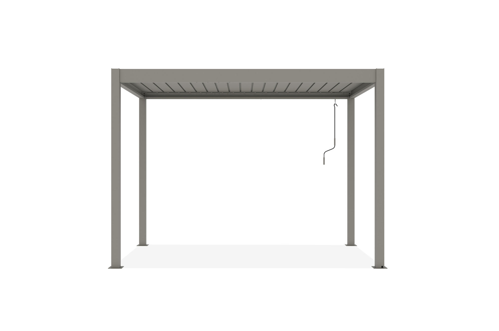 PERGOLA BIOKLIMATISCHE SELBSTTRAGENDE Piana Taupe 3x2m Aluminium - Taupe, Metall (304/218/196cm) - Cazeboo