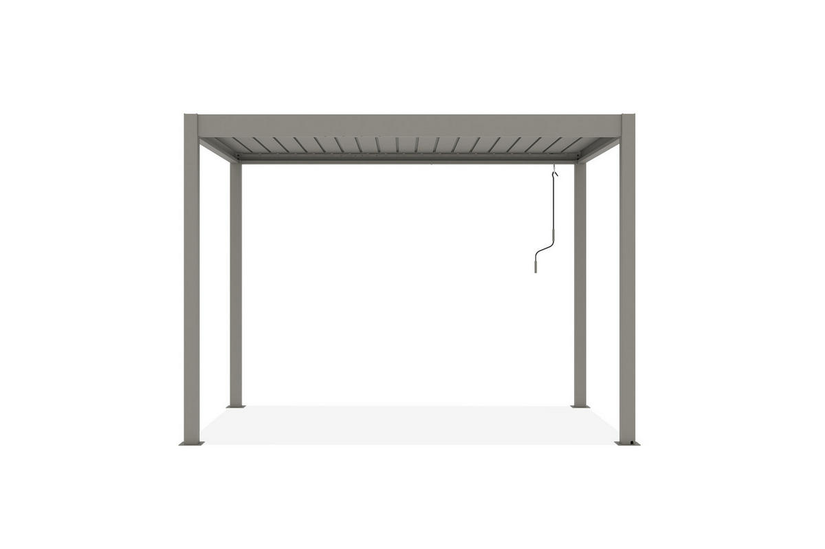 PERGOLA BIOKLIMATISCHE SELBSTTRAGENDE Piana Taupe 3x2m Aluminium - Taupe, Metall (304/218/196cm) - Cazeboo