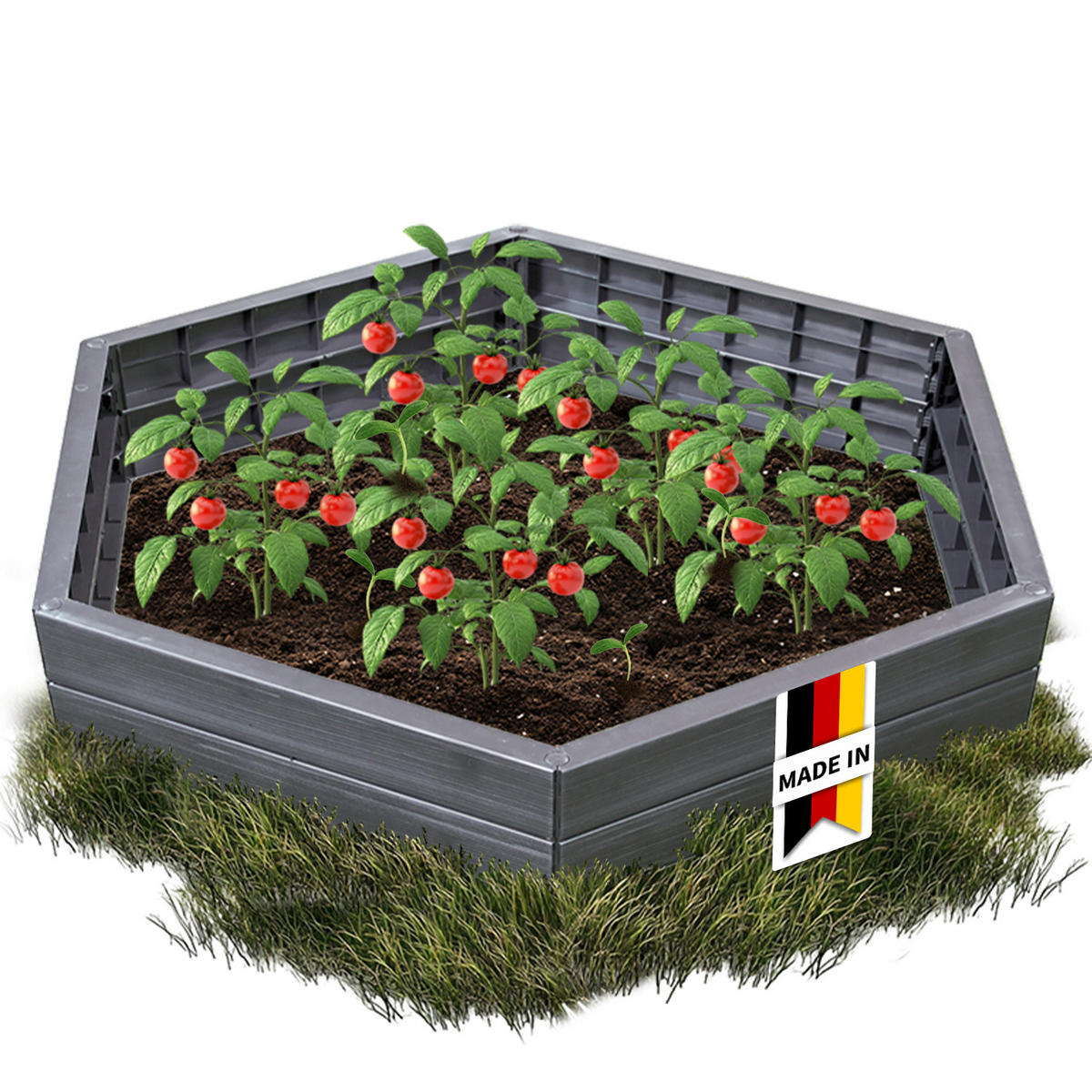 HOCHBEET-SYSTEM XL, 6 Paneele inkl. Verbinder - Braun, Kunststoff (145/25/145cm) - GARANTIA