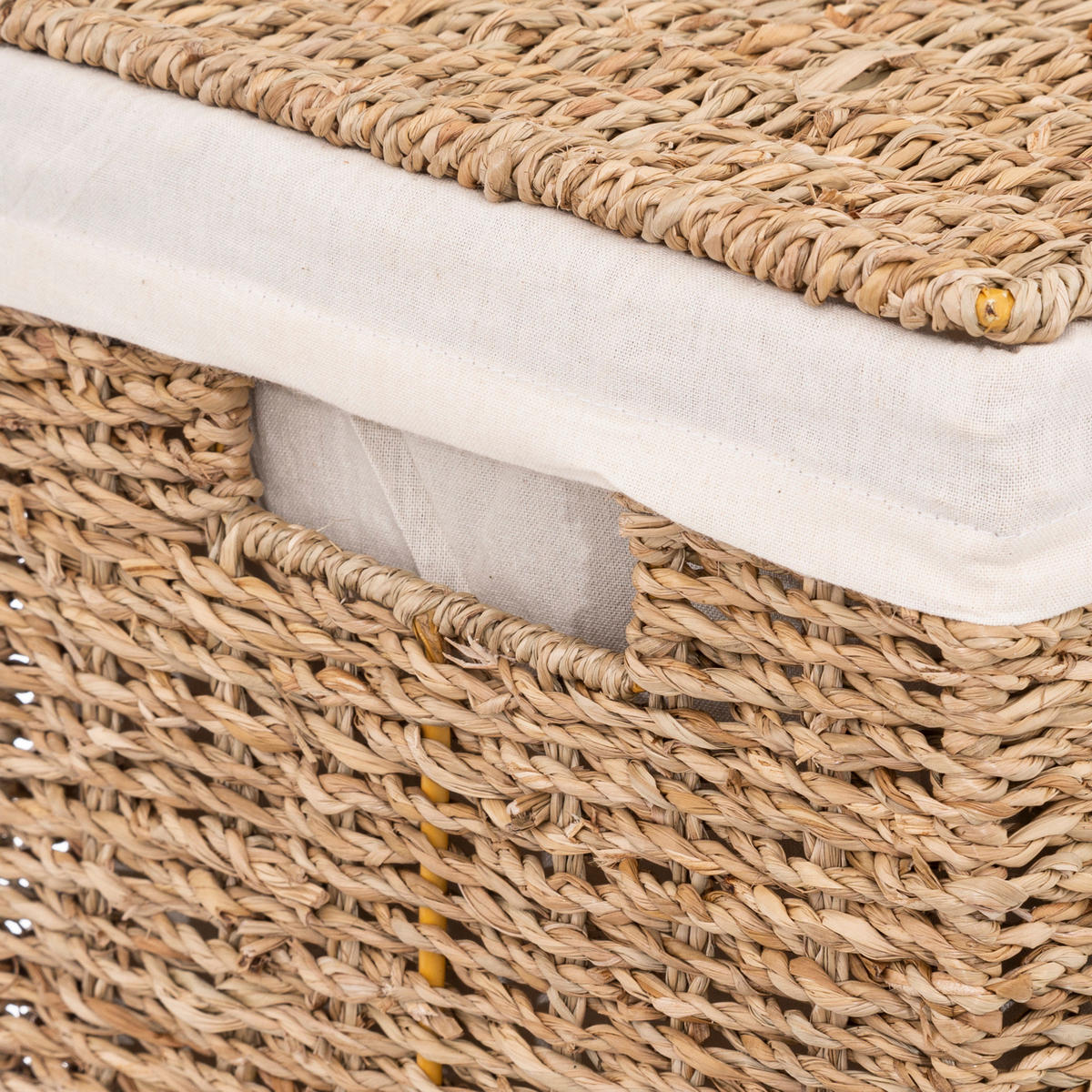 WÄSCHESAMMLER aus Seegras 45 l 38/22/55 cm - Beige, Naturmaterialien (22/55/38cm) - 5five Simply Smart