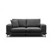 SOFA MEDIOLANE 2,5-Sitzer, schwarz - Schwarz, Holzwerkstoff/Textil (203/87/96cm) - Courtois Laville