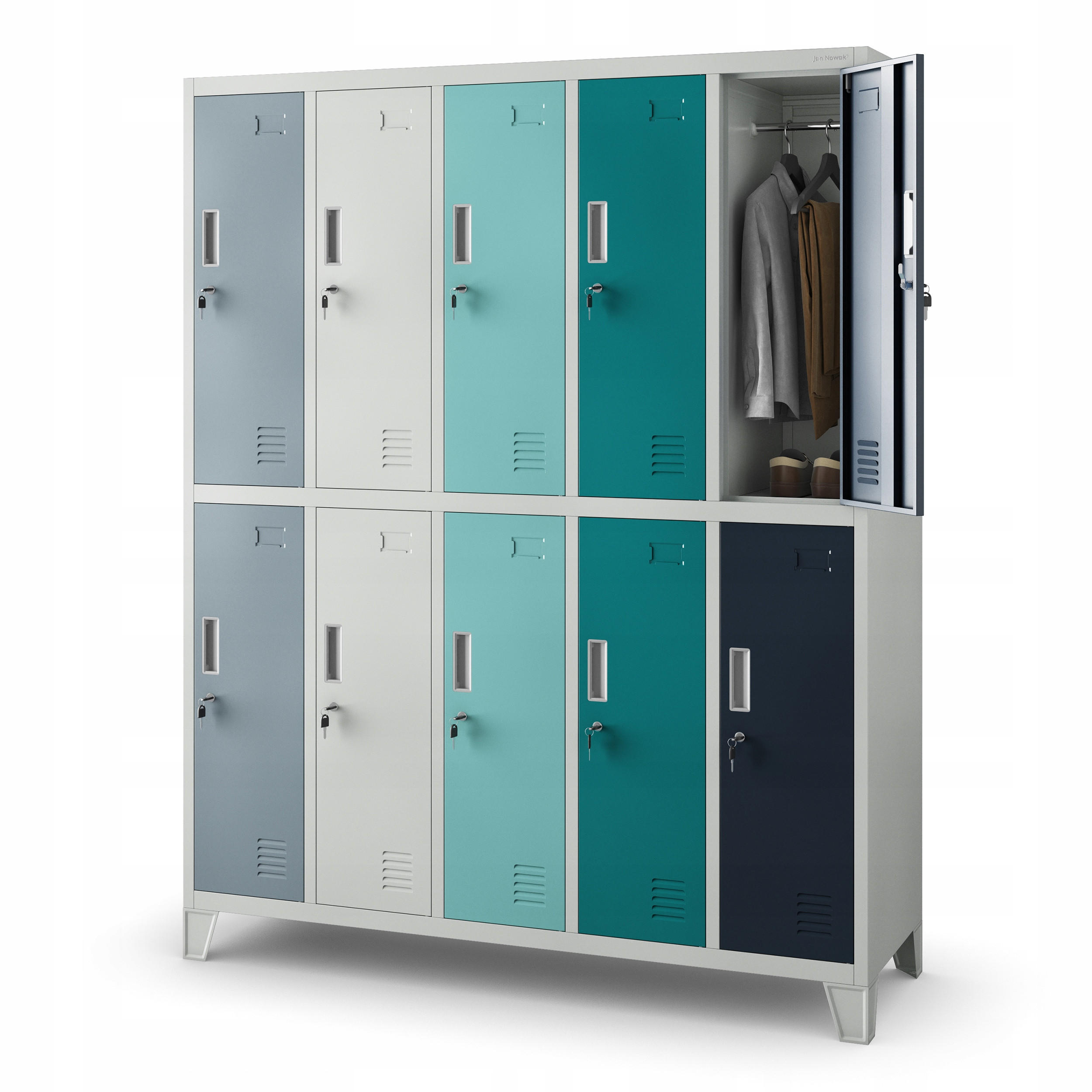 Jan Nowak Schliessfachschrank Mehrfarbig 136x172x45 cm