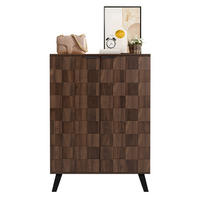 SCHUHSCHRANK 80/35,5/110 cm in dunkler Holzoptik mit 2 Türen - Naturfarben, Holzwerkstoff (80/110/35.5cm) - BEAOK