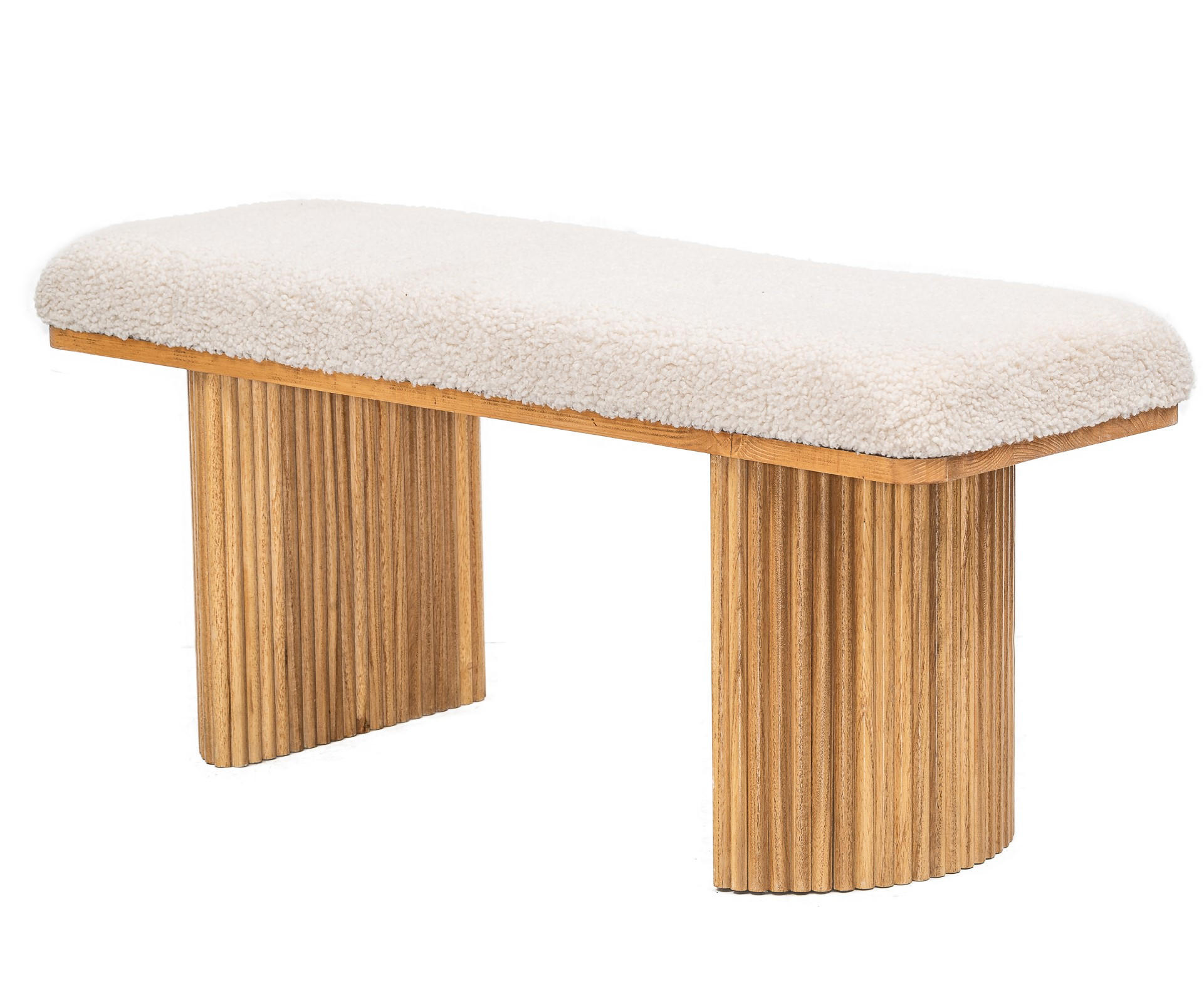 Nordlys Sitzbank Weiß 100x46x35 cm