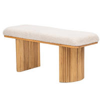 SITZBANK Holz Weiß - Weiß, Holz (100/46/35cm) - Nordlys