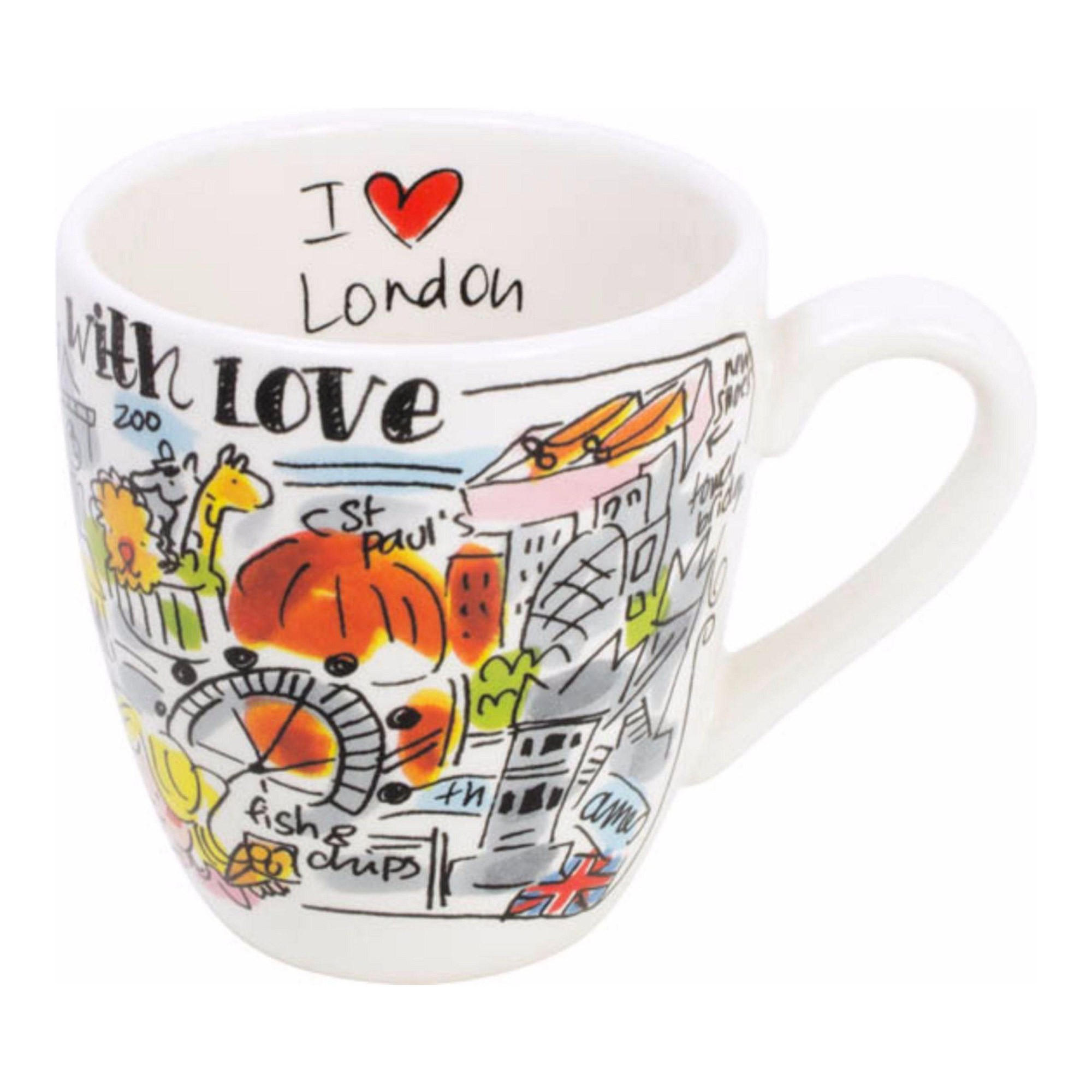 MINI-BECHER London in Bunt - 200 ml - Multicolor, Keramik (0.2L) - Blond Amsterdam
