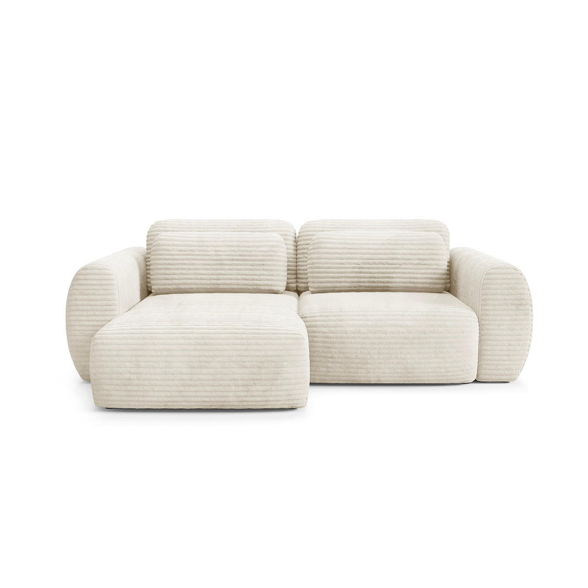 ECKSOFA Camilla 3 Sitzplätze Weiß - Weiß, Holz (270/165cm) - Petits-meubles