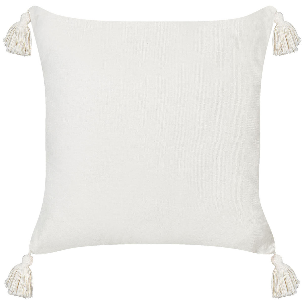 DEKOKISSEN 2er-Set Weiß 45/45 cm Banksia - Rot/Weiß, Textil (45/45cm) - Beliani