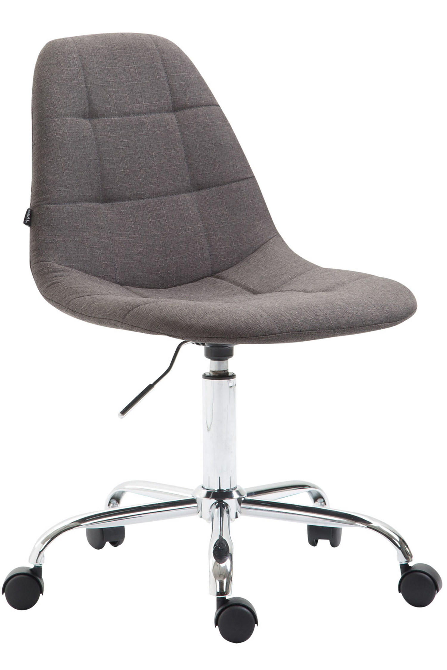 BÜROSTUHL Rhein, Stoff Dunkelgrau - Dunkelgrau, Textil/Metall (47/89/56cm) - TPFLiving