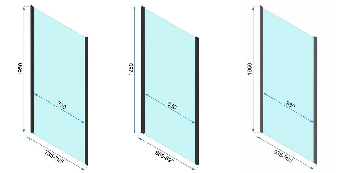 DUSCHKABINE Rea Rapid Swing Chrom 100x80 - Chromfarben, Glas (100/80/195cm) - REA