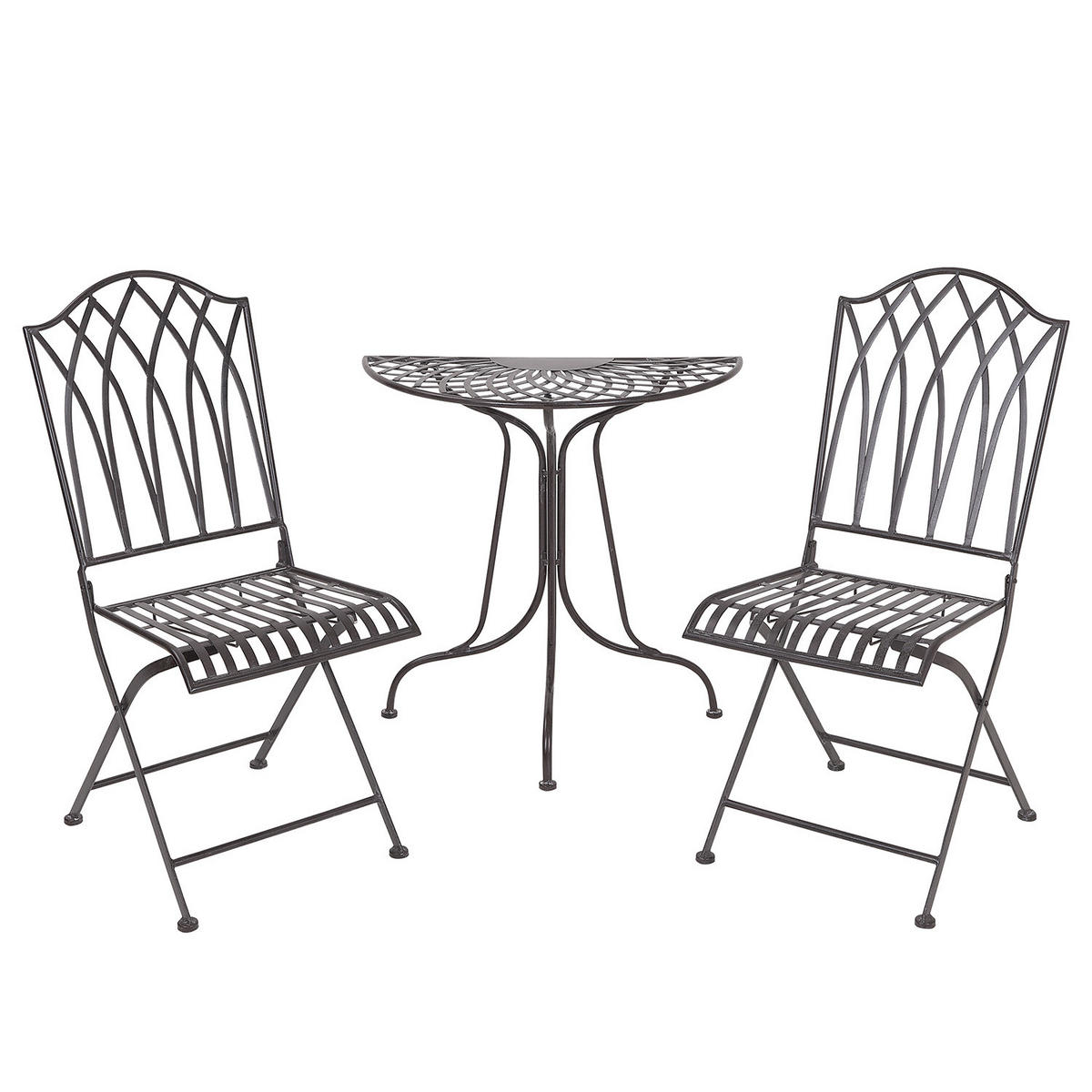 GARTENSTUHL (2er Set) Mandala Garden - Braun, Metall (41/93/56cm) - Butlers