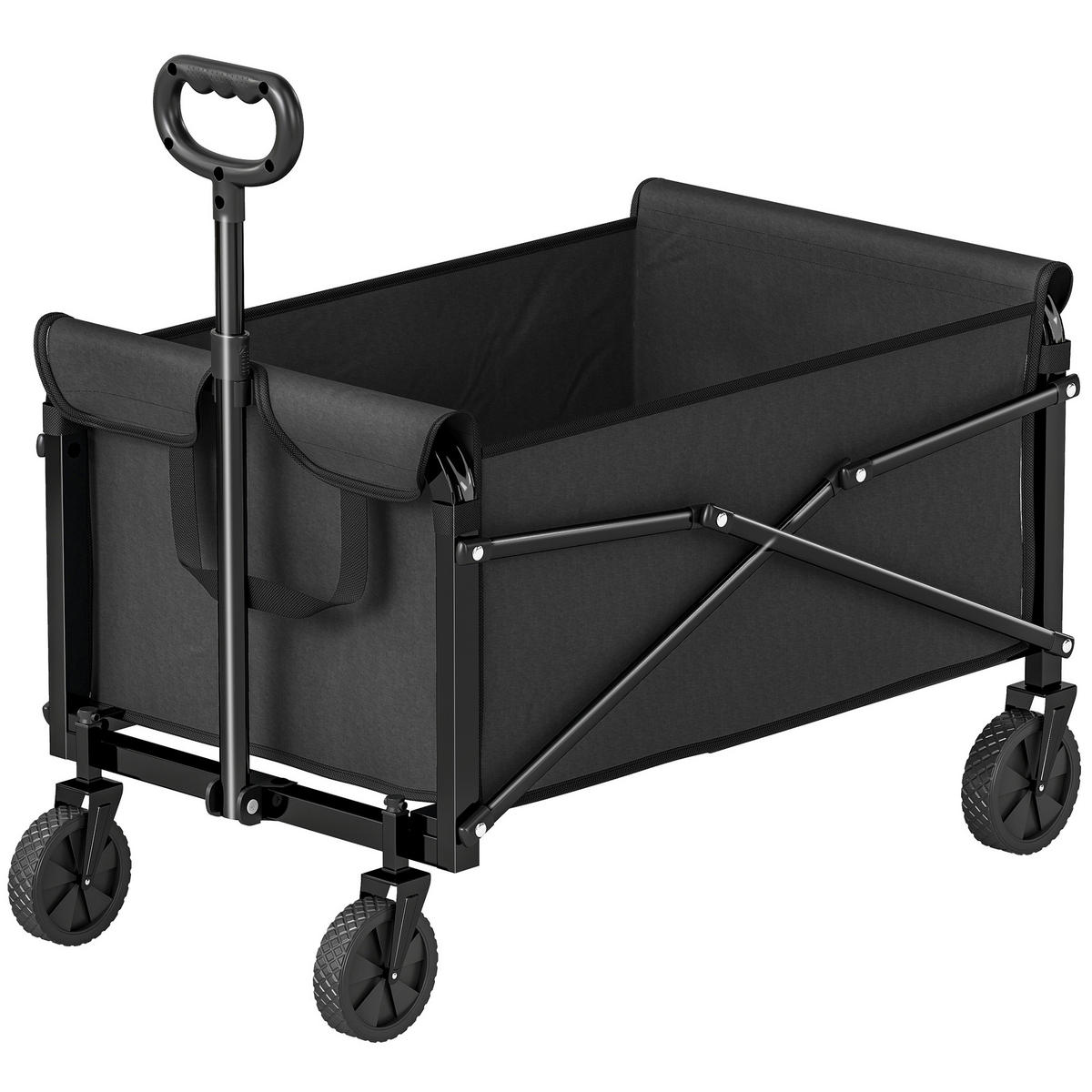 GARTENWAGEN DE-10544 Schwarz - Schwarz, Metall (47.5/92/78cm) - ComfortXL