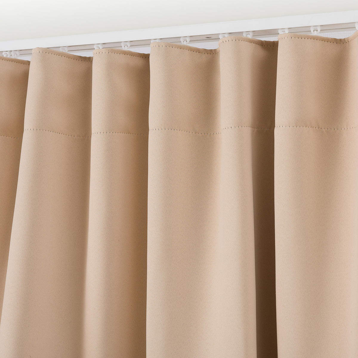 VERDUNKELUNGSVORHANG mit Schlaufenband 140x280 cm sand - Sandfarben, Textil (140/280/1cm) - Dekoria