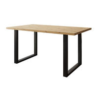 TISCH Schwarz SOFTI U Ausziehbar 140x90/180 cm - Schwarz/Eiche Artisan, Holzwerkstoff (180/90/75.6cm) - Sepro Meble